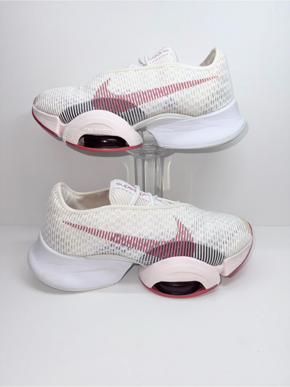 Nike Women’s White and Pink Training Sneakers